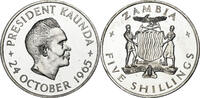 Zambia (Republic) Proof Crown 1st Anniversary of the Independence of Zambia. -