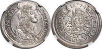 HUNGARY 15 Krajczar Emperor Leopold I. Silver 15 Krajczar Coin. Early bust-type! -