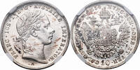 AUSTRIA 10 Kreuzer 1854 A Emperor Francis Joseph I. Vienna. NGC AU 190.77 US$137.59 US$  +  75.15 US$ shipping