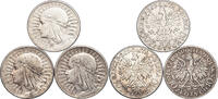 POLAND 10 Zlotych (3pcs) 1932 Queen Jadwiga. Sehr Sch&ouml;n 271.71 US$202.34 US$  +  75.15 US$ shipping