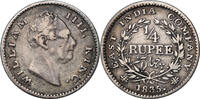 India 1/4 Rupee (4 Annas) 1835 C fast Sehr Sch&ouml;n (Krazter!) 60.12 US$40.47 US$  +  86.72 US$ shipping