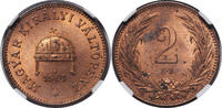 HUNGARY 2 Filler Francis Joseph I. Bronze 2 Filler Coin. -