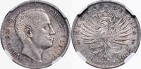 ITALY 1 LIRA Victor Emmanuel III. Silver 1 Lira Coin. -