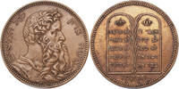France Medal Moses (Master of all Prophets) & 10 Commandments. Bronze Medal by Barré. -