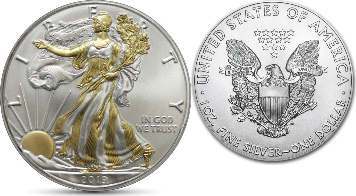 Silver us. Монеты бриллиант анциркулейтед. 1 Oz Silver Coin 1 Dollar 2019. Бриллиант анциркулейтед что это. Us Dollar 1 Silver with Gold.