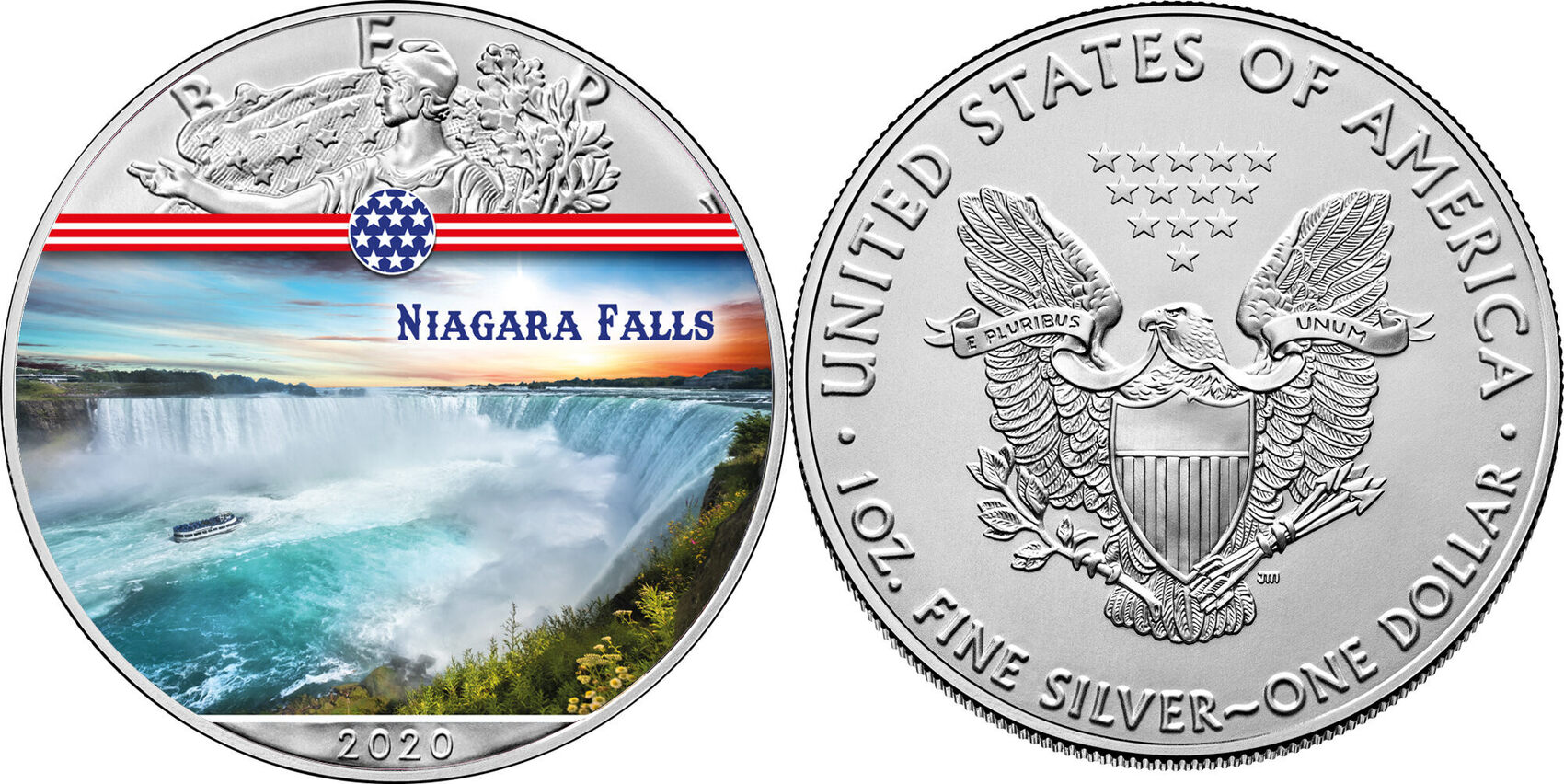 1 Dollar 2020 American Silver Eagle Landmarks Usa Niagara Falls 10nd Issue 1 Oz Silvercoin Brilliant Uncirculated Colorized Ma Shops<script async src=