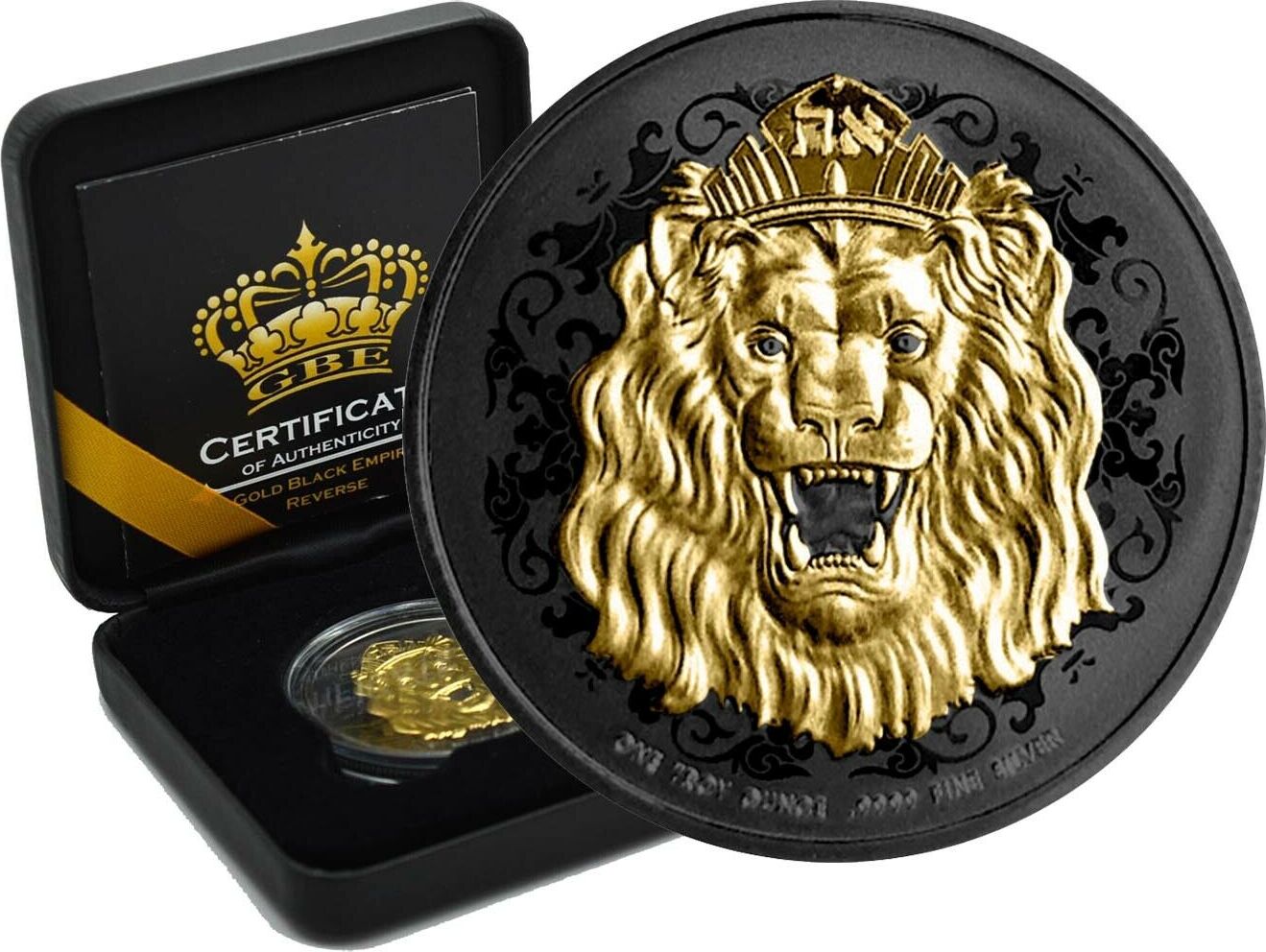 Niue 2 Dollar 2020 Roaring Lion Black Empire Edition Ruthenium