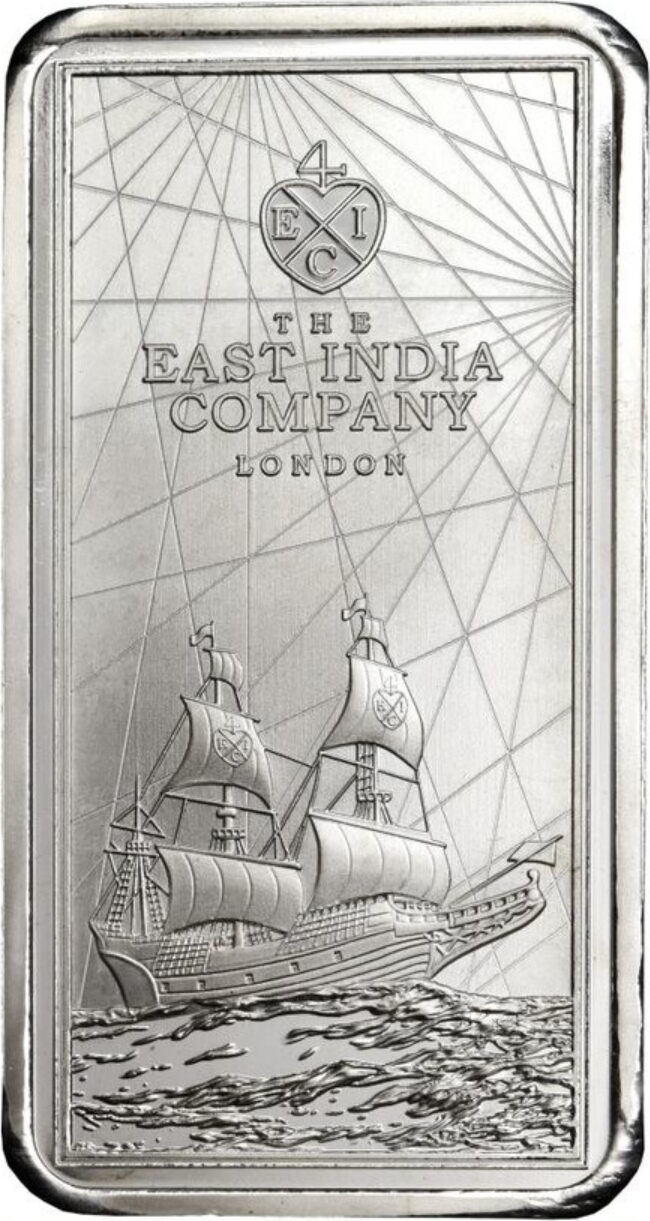 10 Pfund 2021 St. Helena East India Company 250 Gram 999 Silverbar