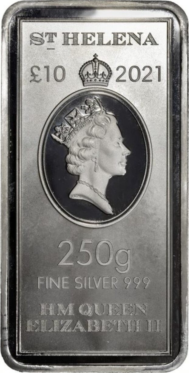 2021 The East India Company 2 Pounds銀貨 10 Pfund 2021 St. Helena East India Company 250 Gram 999 Silverbar