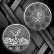 Silver coin Mexico Libertad 2023 1 oz Ruthenium silver ring Uncirculated