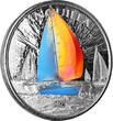 Karibik Inseln 2 Dollars Silver Coin 1 Oz Anguilla 2 Dollar EC8 Sailing Regatta 2023 Color Stamp gloss color