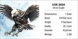 Silbermünze USA Silver Eagle KI Cyber Eagle (8) 2024 1 oz Farbe Stempelglanz Brillant uncirculated