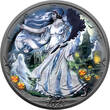 1 USD USA Halloween 2024 Ghost Night Silver Coin 1 oz Silver 999 American Eagle Color Brillant uncirculated