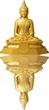 Tschad 2024 Silver coin 1 oz 7 Days Buddha Thursday Gold-plated Shapes High Relief Silver