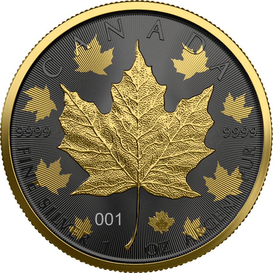 Kanada 5 Dollar 2022 Maple Leaf Golden Ring Edition 1 oz