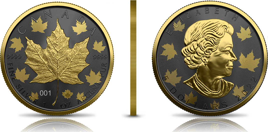 Kanada 5 Dollar 2022 Maple Leaf Golden Ring Edition 1 oz