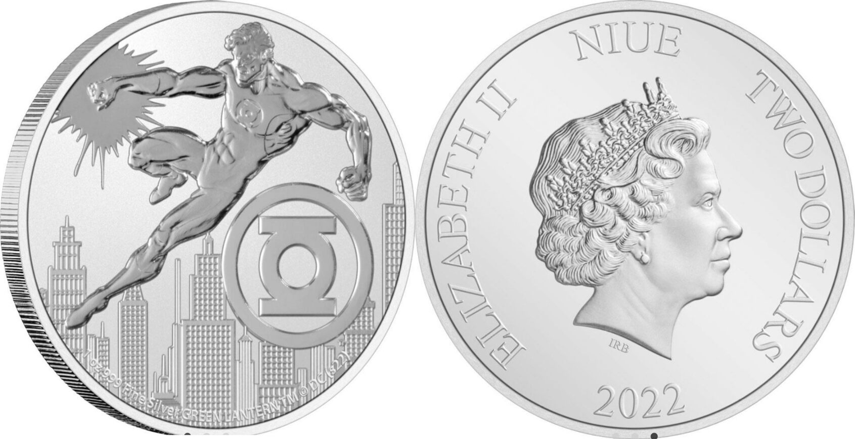 2 Dollar Niue Green Lantern™ DC Comics™ 2022 1 oz silver coin Mintage only  15,000 pieces Brilliant Uncirculated | MA-Shops
