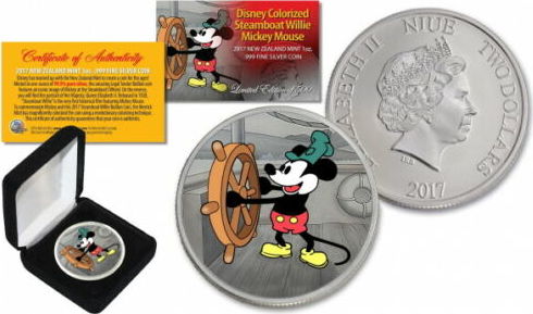Niue 2 Dollar 2017 1oz silver coin Mickey Mouse Steamboat Willie