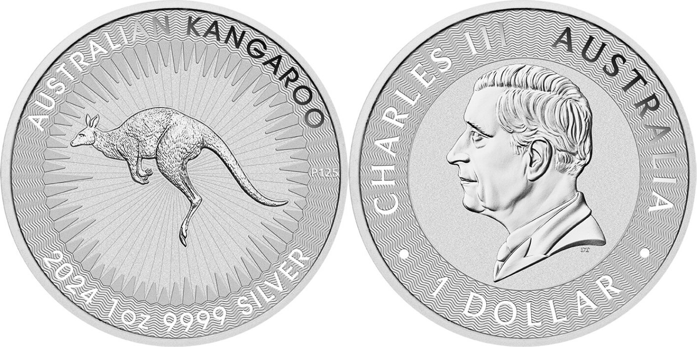 Australien 2024 Australia Kangaroo Kangaroo Silver Coin 1 oz 999 Silver