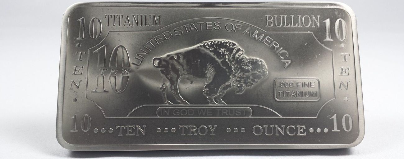 Fremkald Bermad Gentagen 2018 USA American Buffalo 10 oz 999 Titanium Titanium Ingot Brilliant  Uncirculated | MA-Shops