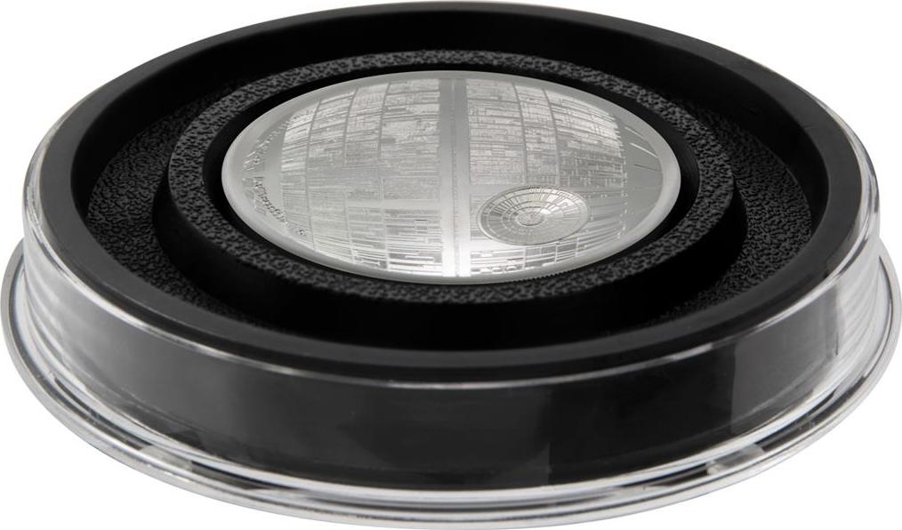 Niue 5 Dollar 2018 Star Wars Death Star 2 oz with Box