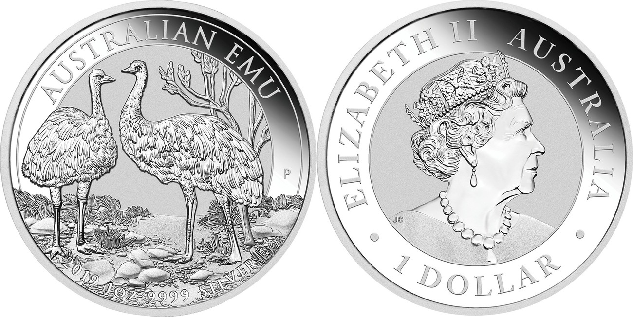 1 Dollar 2019 Australien Perth Mint Australian Emu Brilliant Uncirculated