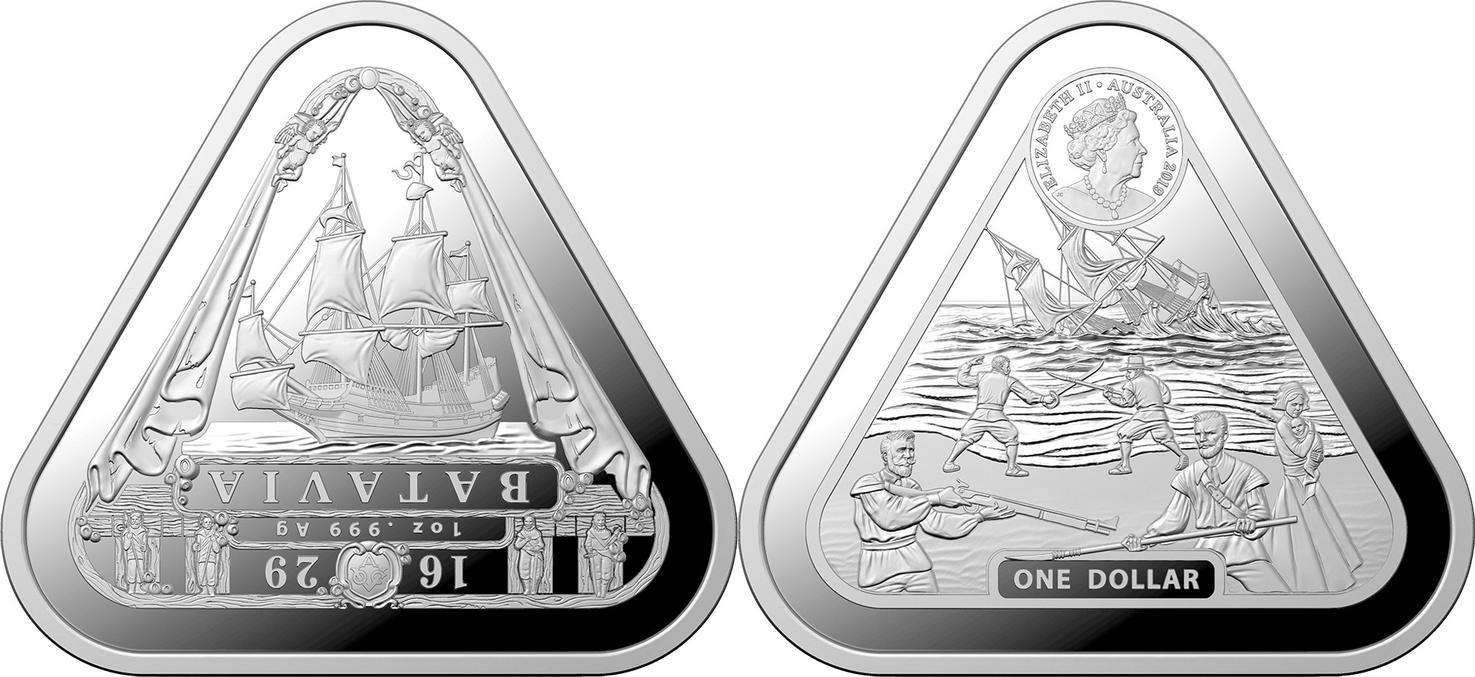 1 Dollar 2019 Royal Australien Mint Batavia 1629 Ship Shipwreck