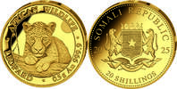 Somalia Gold coin 0.5 gram Somalia Leopard 2025 20 Shillings 999.9 Gold Coin -