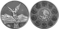 Mexico Silver coin 1 oz Mexico Libertad 2024 Silver ring Ruthenium COA -