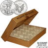 USA Direct Fit Airtight Coin Capsule Holder for 50 pcs Silver Eagle padded -