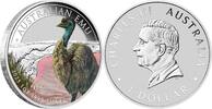 Australien 1 AUD Australia - Emu 2024 - 1 oz silver coin uncirculated color -