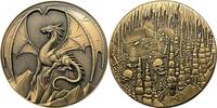 USA Medal 4 oz Lawful Gold Dragon Base Metal Gilded Antique Finish Zinc Alloy -
