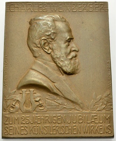 Charles Weinberger Bronzeplakette 1913 Operettenkomponist EF | MA-Shops