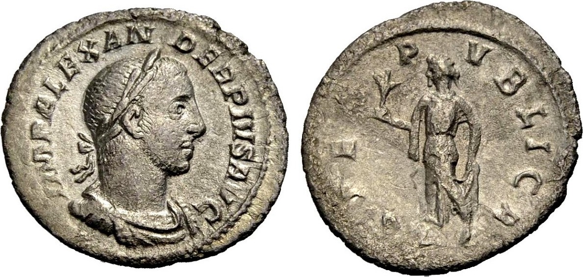 ROM, KAISERZEIT Denar 231-235 SEVERUS ALEXANDER Sehr schön, Rv. VF ...