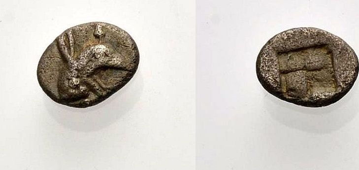 Griechische Munzen Viertelobol Tetartemorion 500 480 V Chr Ionia Teos Vf Ma Shops