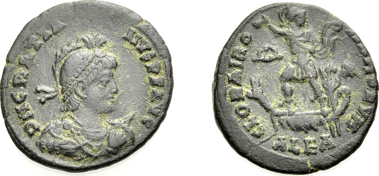 ROM, KAISERZEIT Bronze (AE II) 378-383 GRATIANUS: ALEXANDRIA VF | MA-Shops