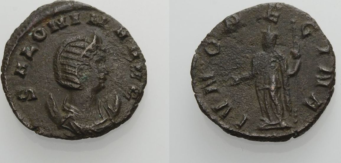 Antoninian Salonina gest. 268 n.Chr. Römische Kaiserzeit 
