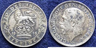 European Coins 6 Pence Great Britain: 1916  KM# 815