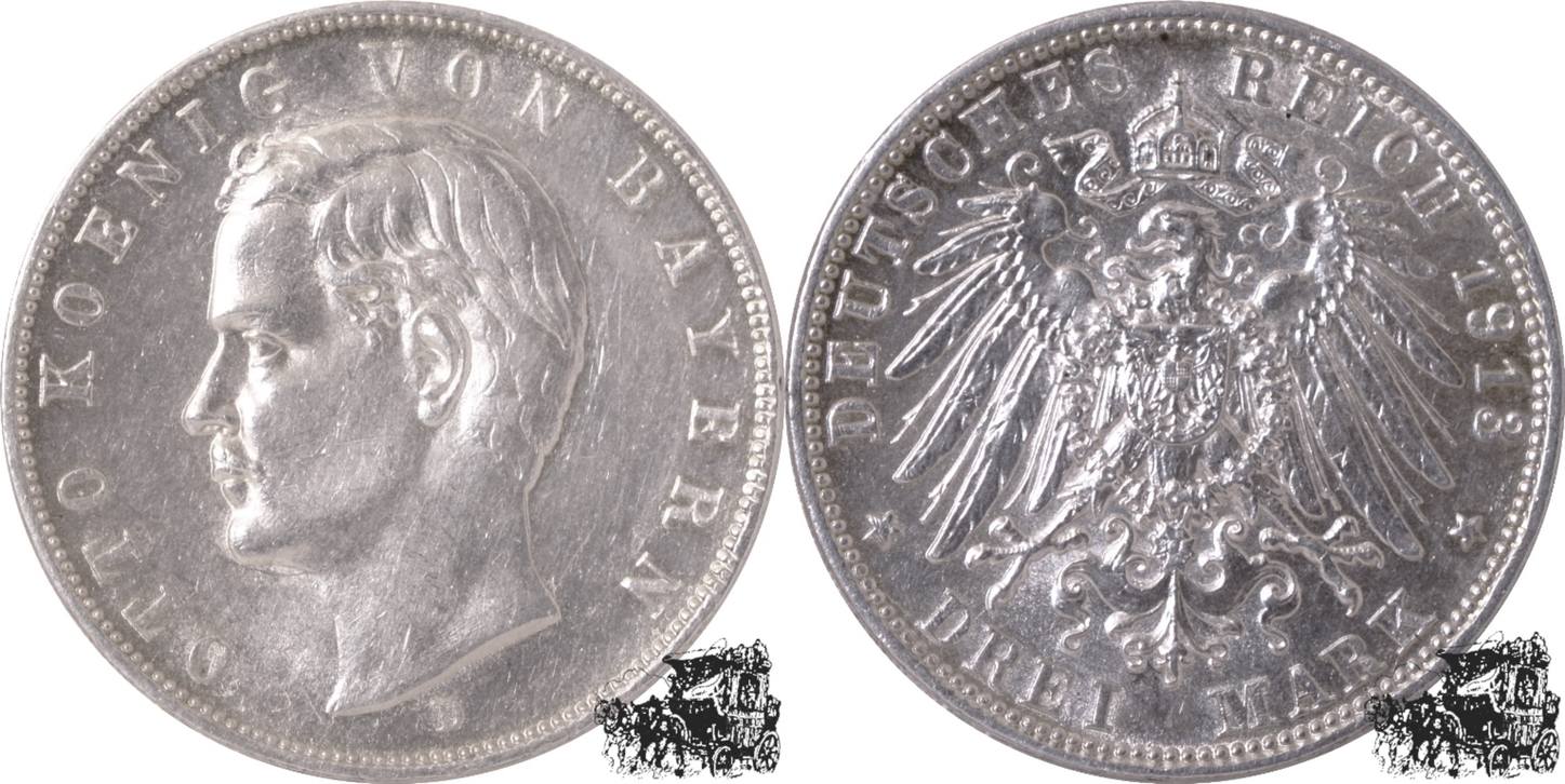 Deutschland 3. 20 Mark 1913 Bayern.