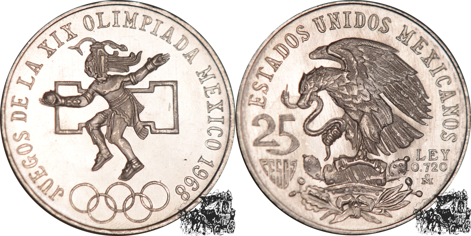 25 Pesos 1968 - Olympiade Mexiko EF. | MA-Shops