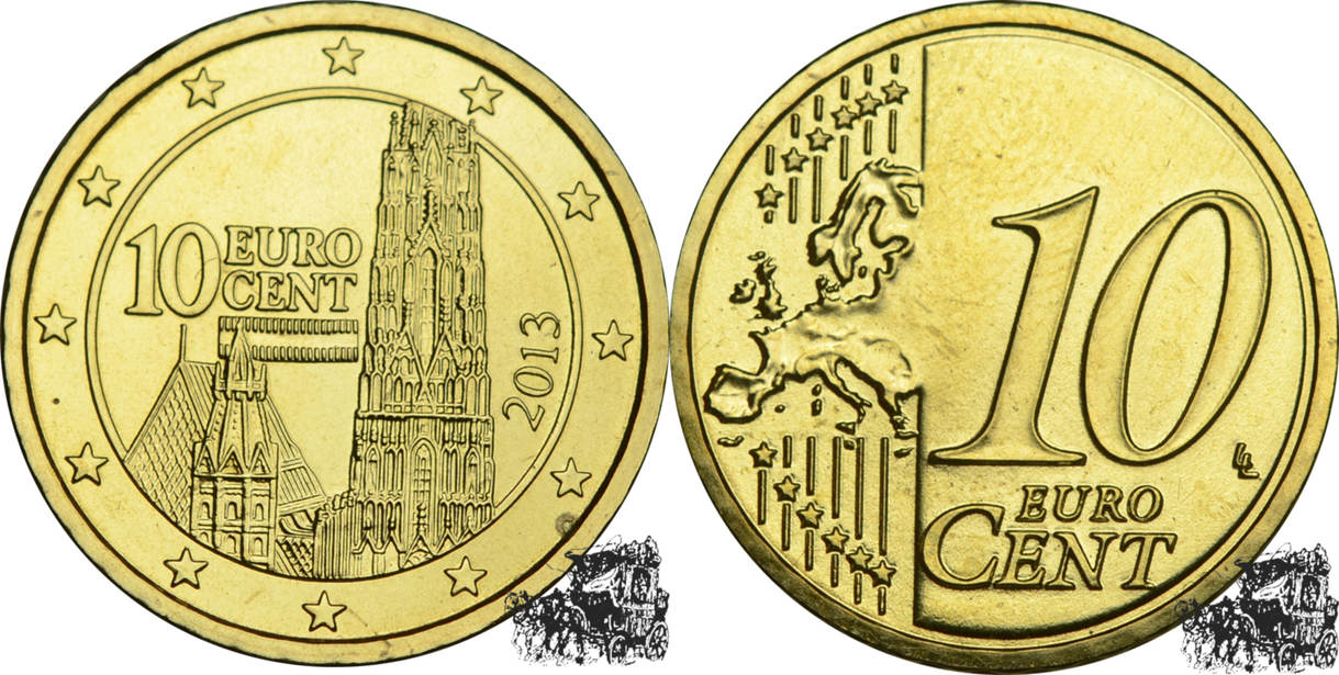 0,10 Euro 10 Cent 2013 - Österreich stplfr.