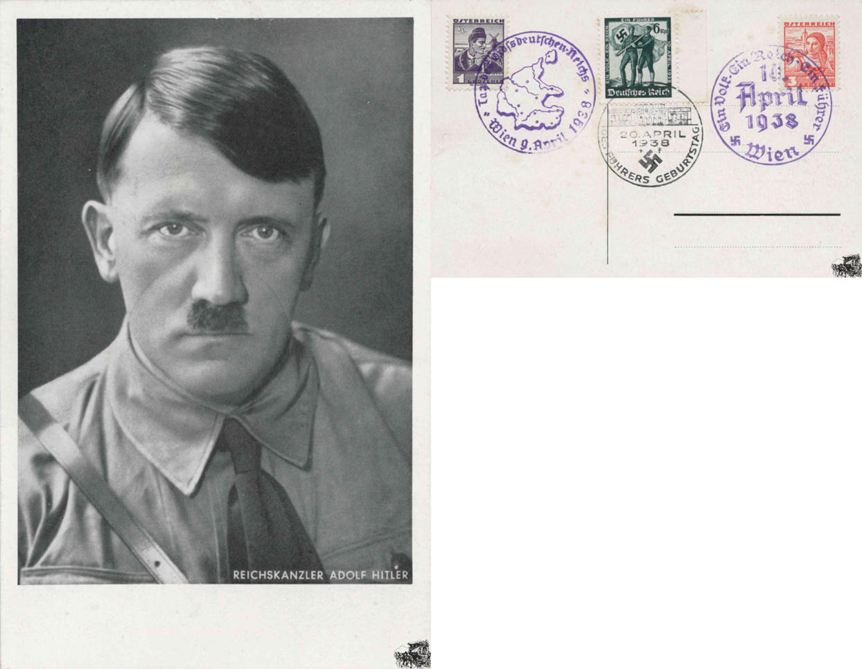 Osterreich Propagandakarte Adolf Hitler Reichskanzler A H