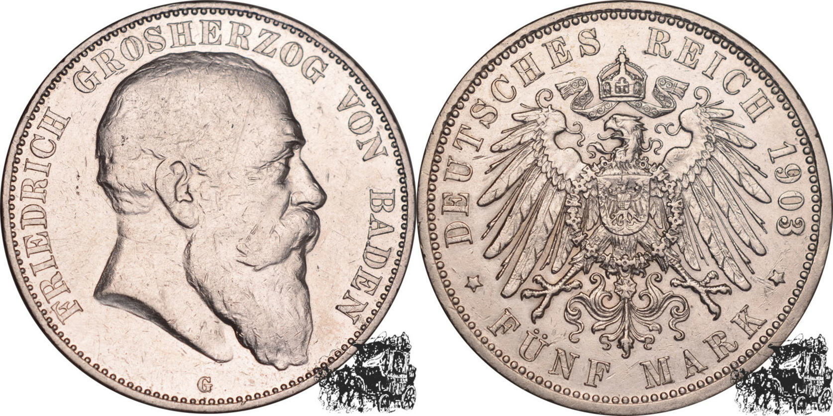 Deutschland 5. 5 Mark 1903 Sena.