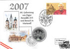 5 € Münze + 1,00 € Briefmarke Euro Numisbrief Österreich - Papst Benedikt XVI -