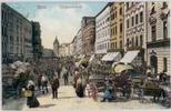 Österreich Wels, Wochenmarkt, Straßenansicht 1912 -