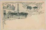 Österreich Gruss aus Wien, u.a. Rotunde, Litho ca.1895 -
