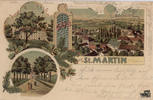 Österreich Ansichtskarte St. Martin im Innkreis, Farblitho, ca.1898 -