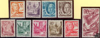 Deutschland Französische Zone Württemberg ** 1948/49, 2-90 Pfennig, 10 Werte Freimarken III -