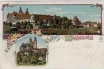 Deutschland Ansichtskarte Magdeburg, Farblitho, gelaufen 1906 -