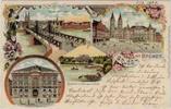 Deutschland Ansichtskarte Bremen, Farblitho, gelaufen 1904 -